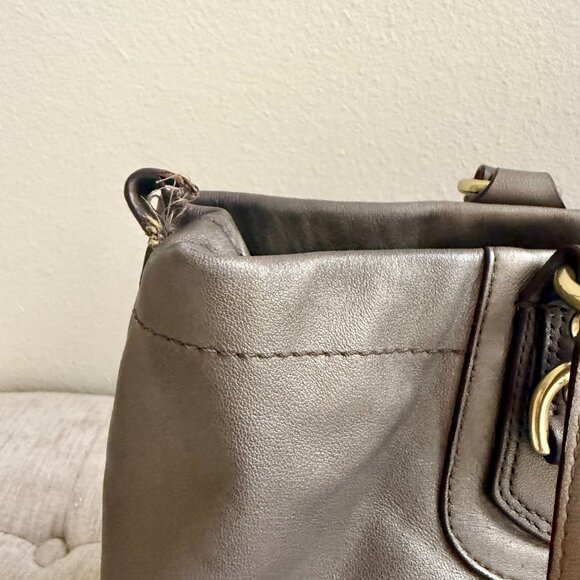 Coach - Ashley Metallic Leather Handbag - Picture 7 of 10